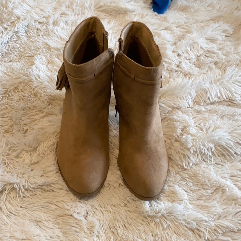 Tan ankle boots